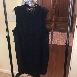 Bottom up, navy collared dress from dressbarn